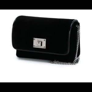 Jimmy Choo black velvet “Ruby” mini purse